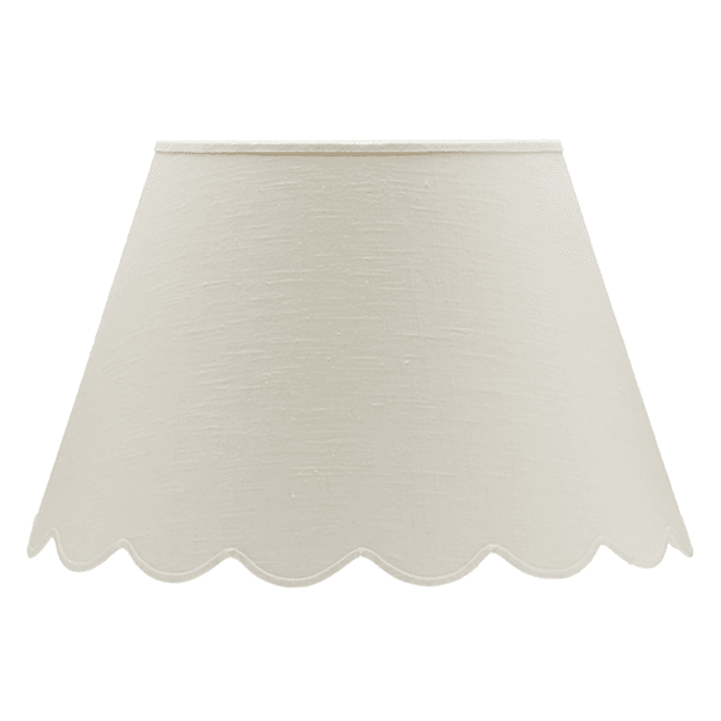 Fabric Scallop Large Lampshade, White