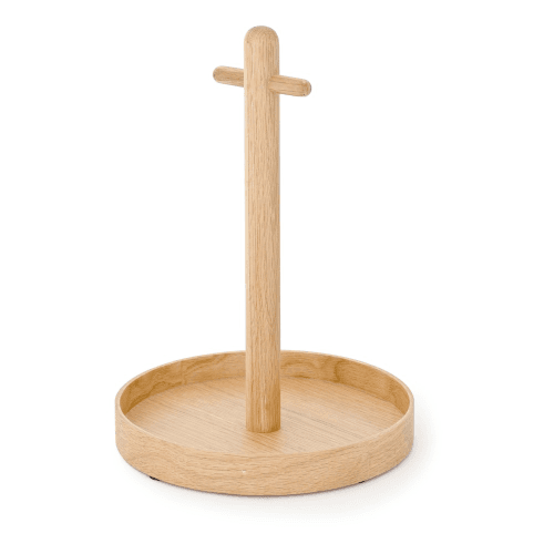Image showing the Cookhouse Round tray, H35.4 x Dia25.4cm, Natural Oak product.