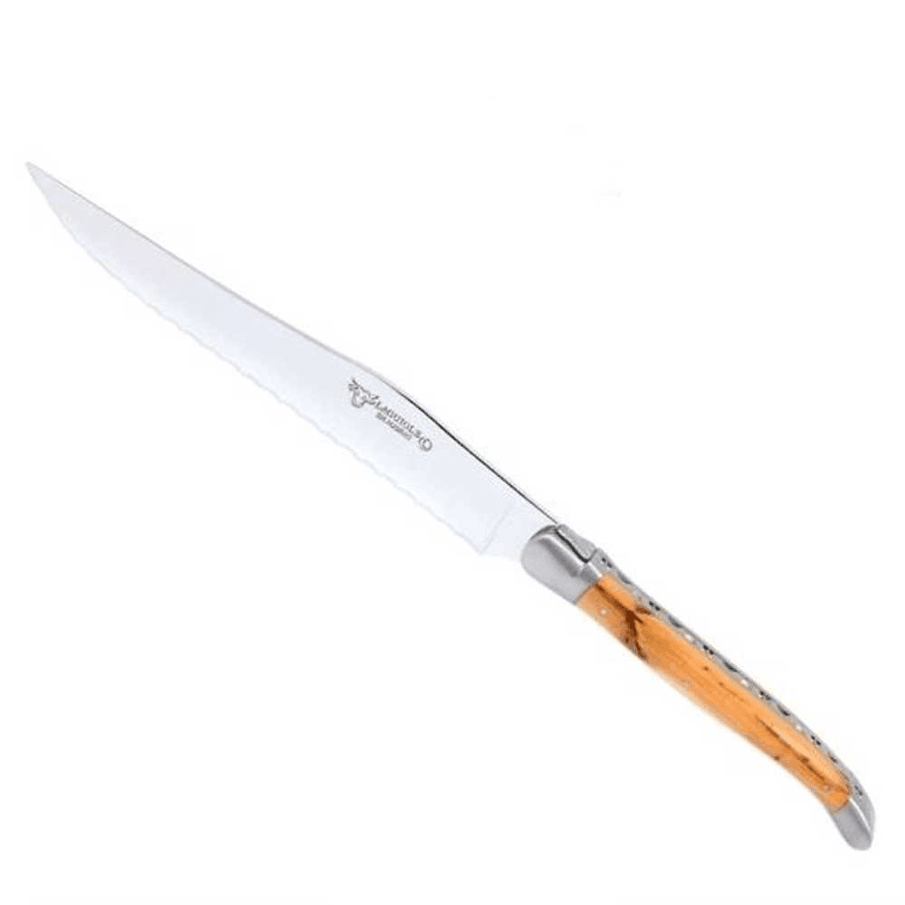 Laguiole Bread Knife, 20cm, Juniper Wood Handle