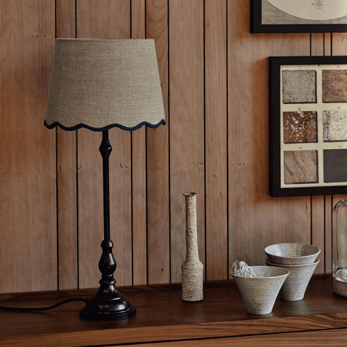Image showing the Scallop Table Lamp, H56cm, Blue product.