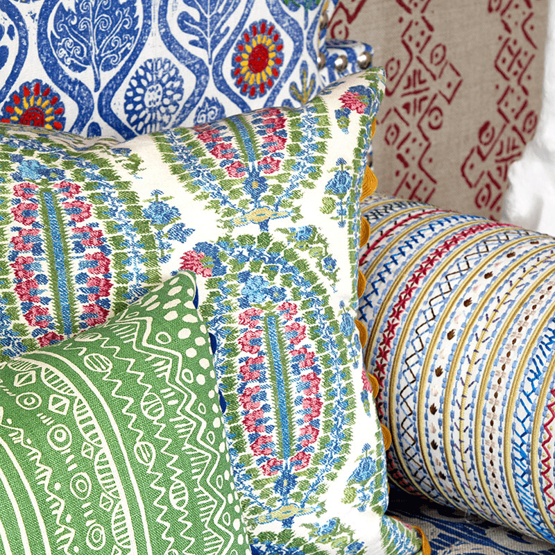 Anoushka Cushion, Pink Blue