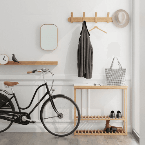 Image showing the Outlook 40 Rectangular Walll Mirror, Oak product.