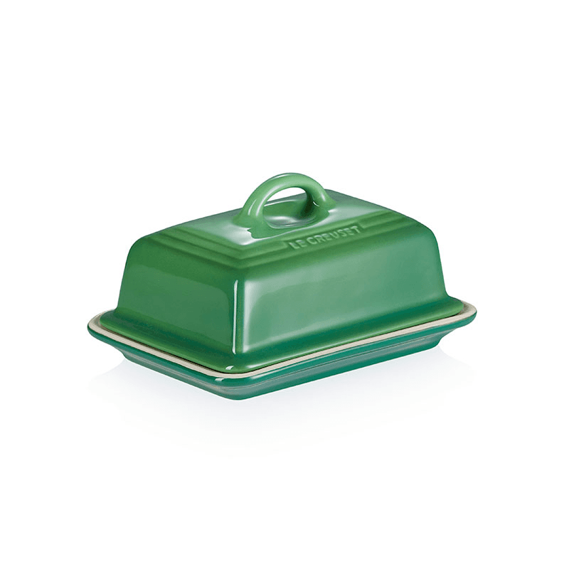 Stoneware Butter Dish, Bamboo Green