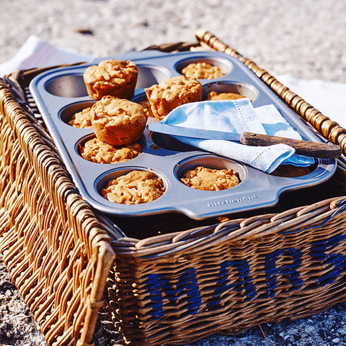 Image showing the Metal Bakeware 12 Piece Muffin Pan, Grey product.
