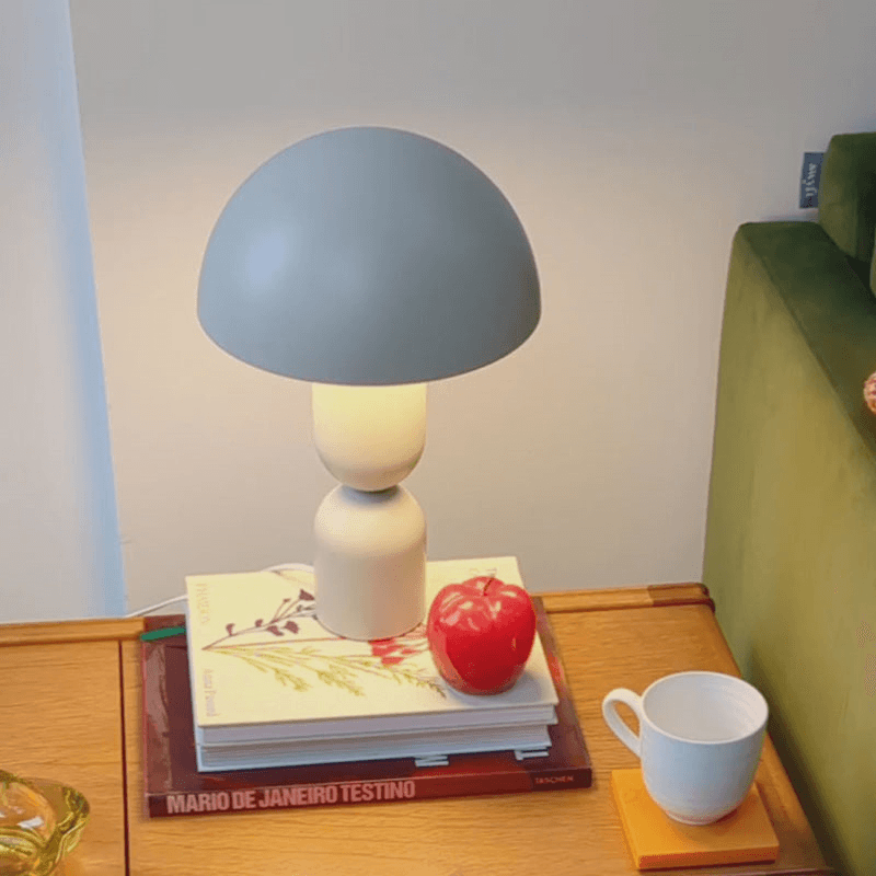 Dome Mushroom Table Lamp, H39cm, Sand