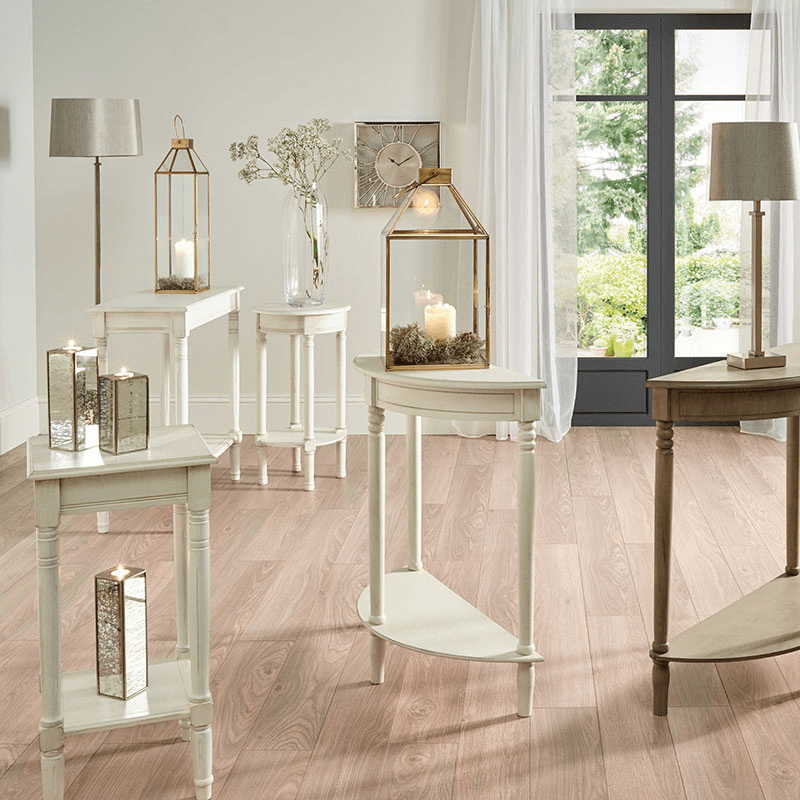 Heritage Accent Table with Shelf, Elizabeth White