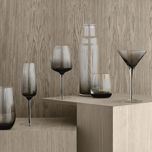 Image showing the Mouth Blown Cocktail Glass, H16cm, Smoke product.