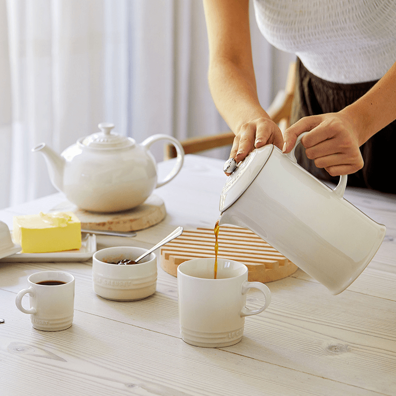 Stoneware Cafetiere, 1 litre, Meringue