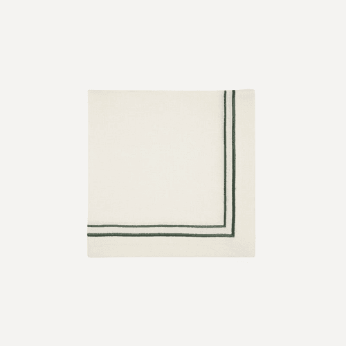 Image showing the Sophie Classic Two Cord Napkin, 50cm, Forest Green product.