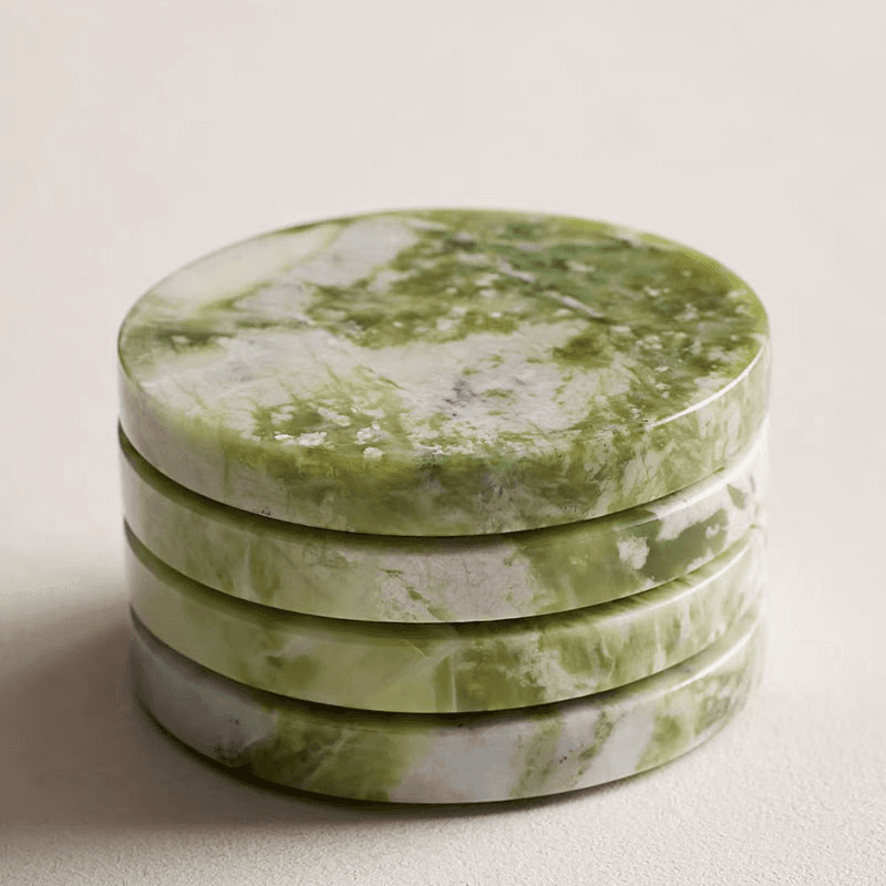 Hanson Set of 4 Coasters, D10cm, Apple Jade