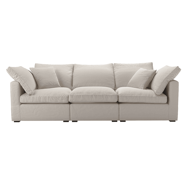 Long Island Slim 3 Seat Sofa, H80cm x W249cm x D102cm, Taupe