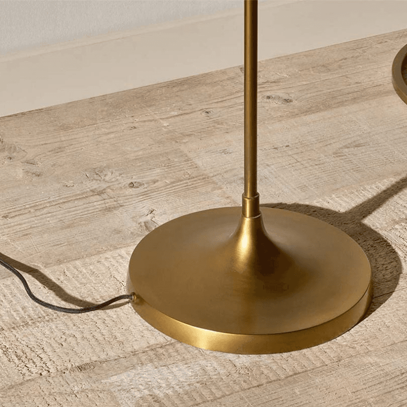 Mulia Floor Lamp, H147cm, Antique Brass