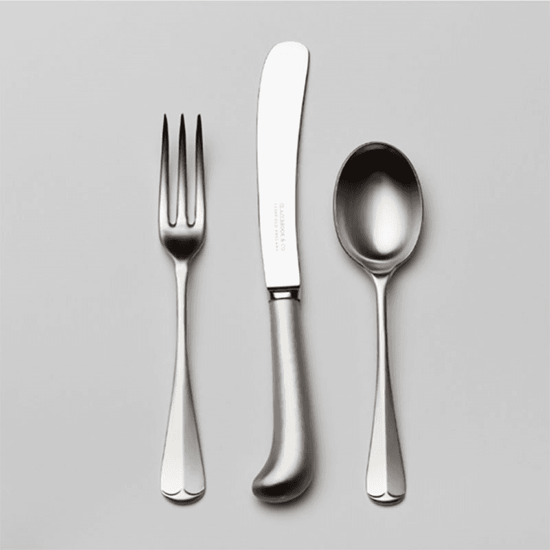 7-piece Place Setting, Rattail & Pistol, Stainless Steel, Mirror Finish