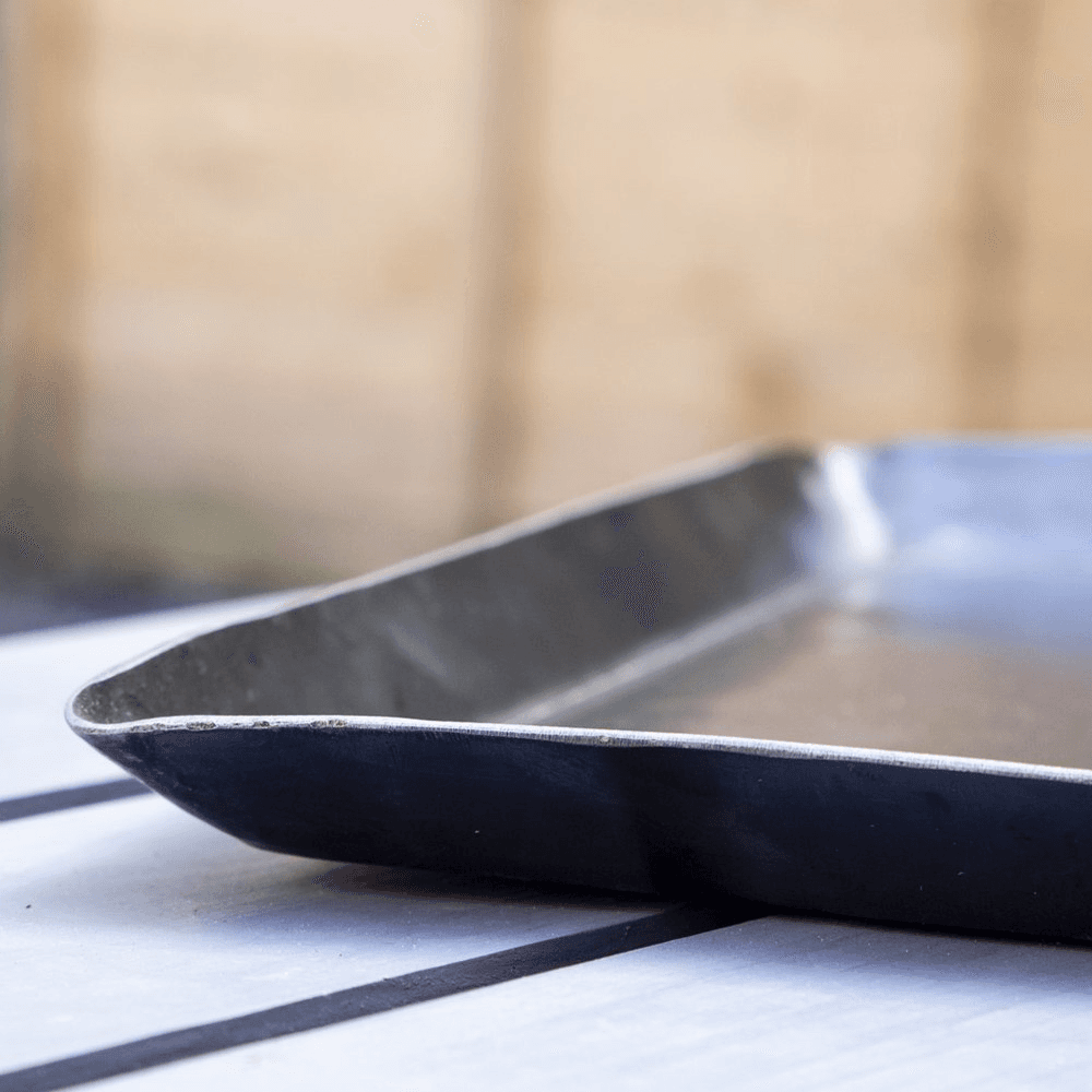 Cast iron tray, H3 x W36 x L30cm, Black