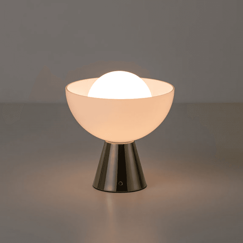 Dome Cordless Table Lamp, H22cm, Brass