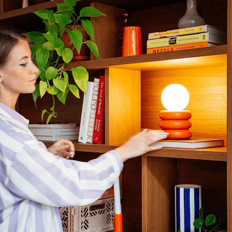 Tube Cordless Table Lamp, H20cm, Yellow