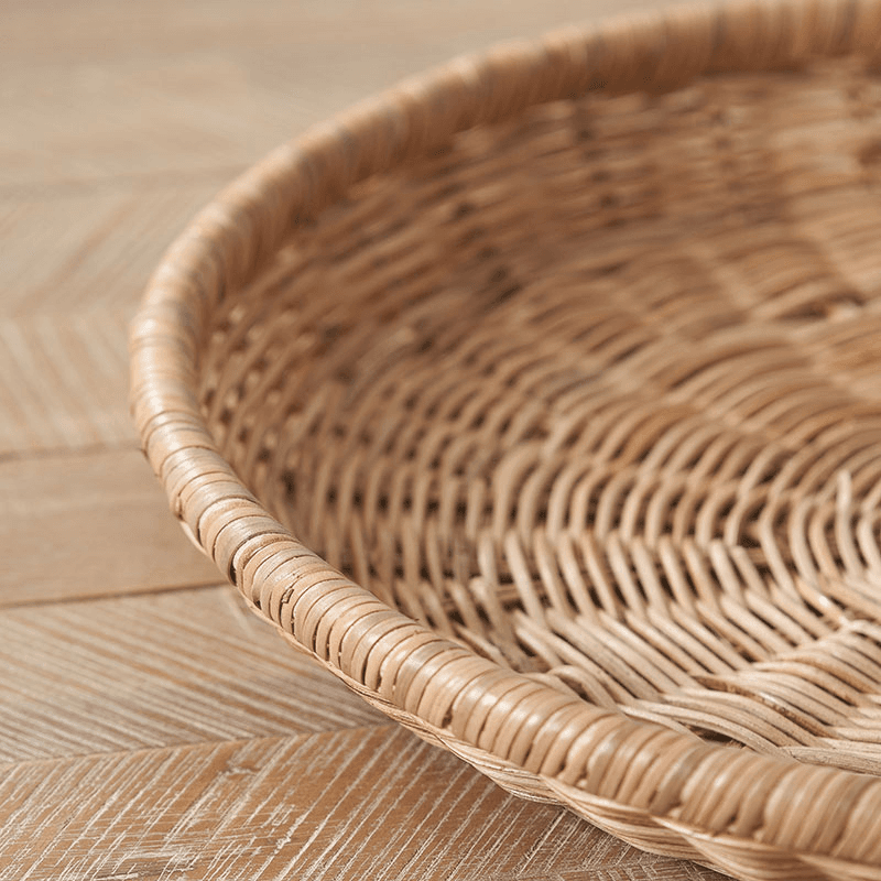 Rattan Round Tray, D43cm, Natural
