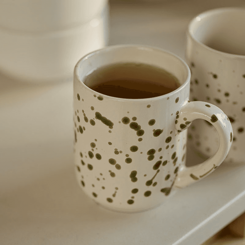 Splatter Mug, 300ml, Olive