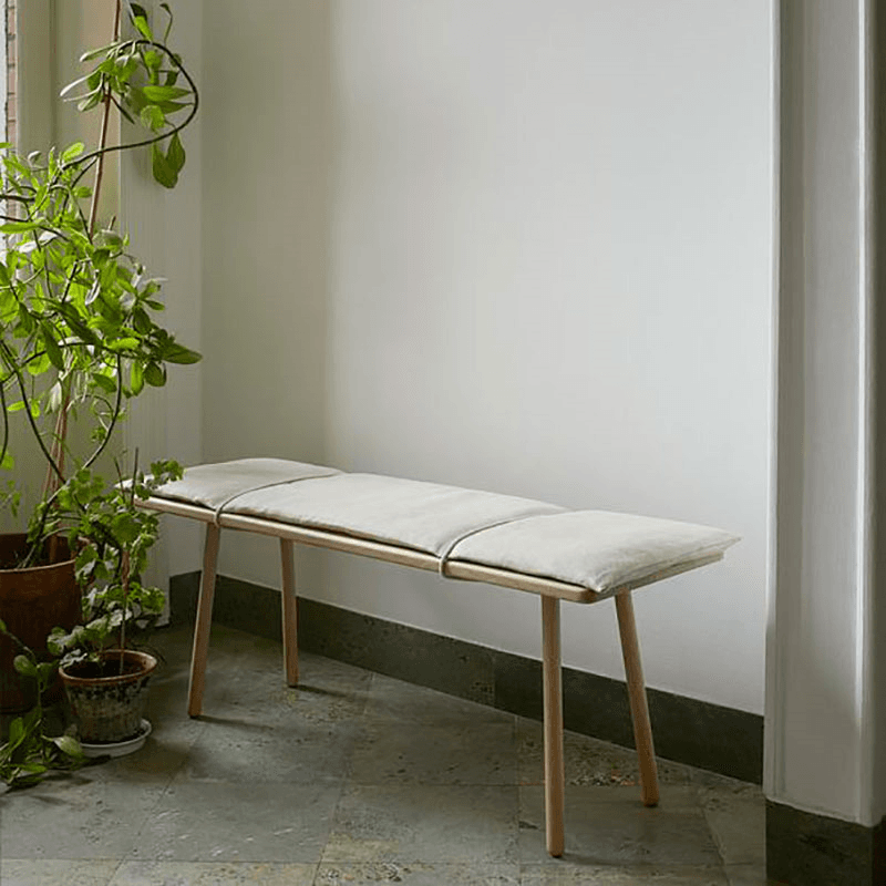 Georg Indoor Bench, Oak & Green