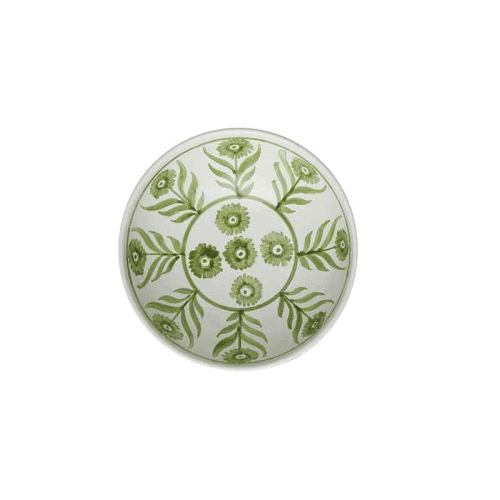Image showing the Green Summer Flower Ceramic Pudding Bowl, 17cm product.