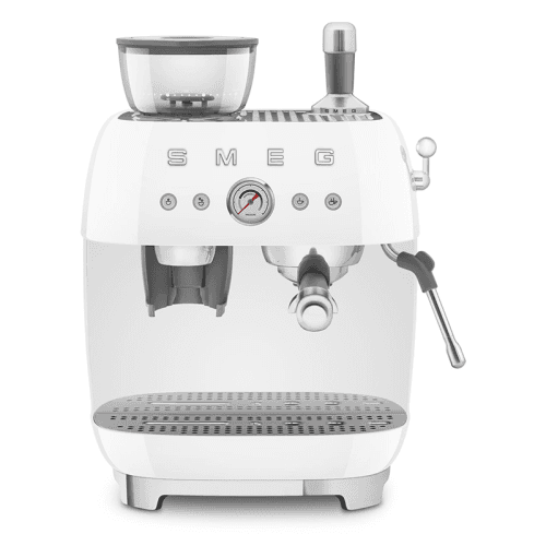 Image showing the Espresso Coffee Machine with Grinder, White product.