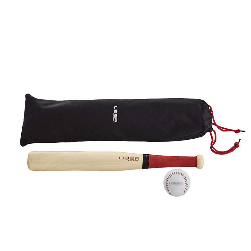 Rounders Bat and Ball, Nylon Bag