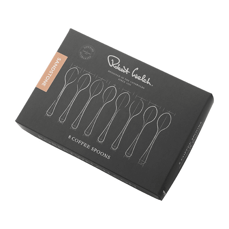 Sandstone Set of 8 Coffee Spoons, L10.5cm, Stainless Steel
