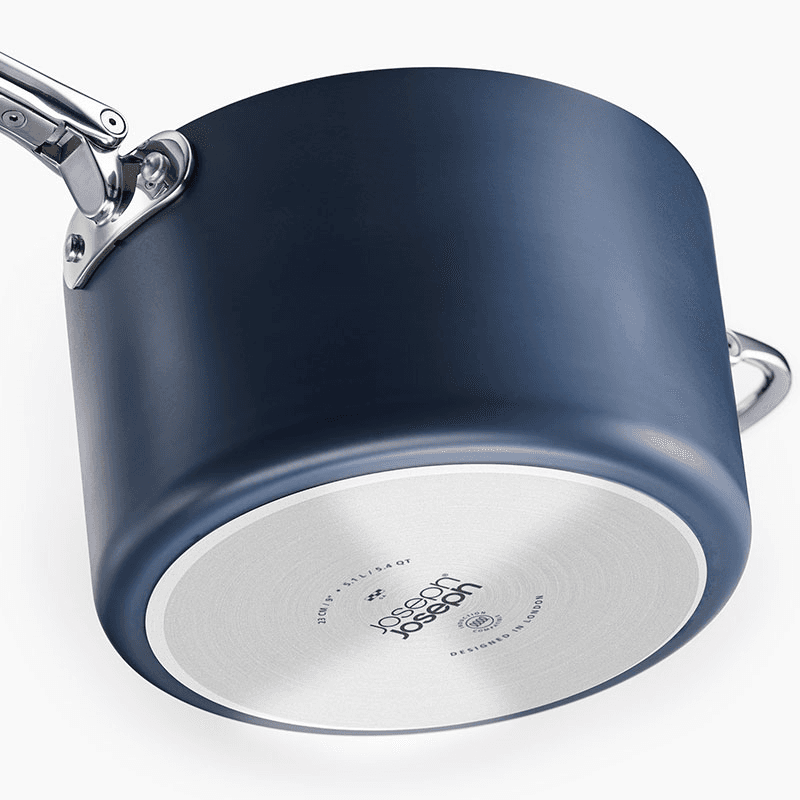Space Folding Saucepan & Lid, 23cm, Midnight Blue