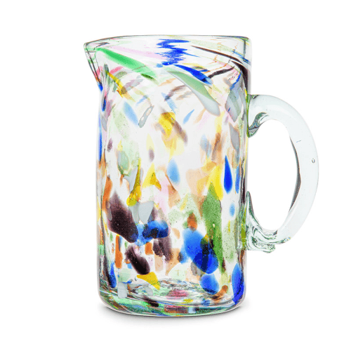 Image showing the Terrazzo Hand Made Glass Jug/Pitcher, 1L, Multicolour product.