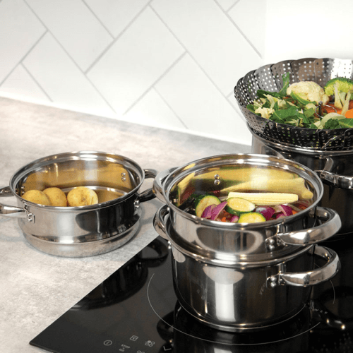 Image showing the Steamer set 3 tier, 20cm, Stainless Steel product.