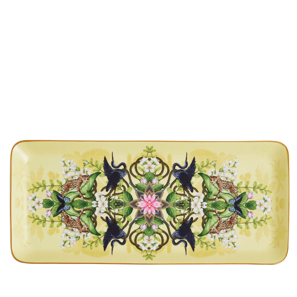Wonderlust Waterlily Sandwich Tray, Yellow/Floral