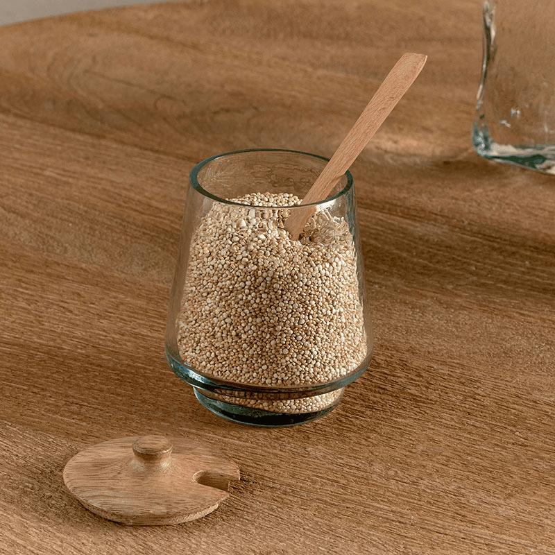 Kali Tall Storage Jar, H12cm, Natural & Clear