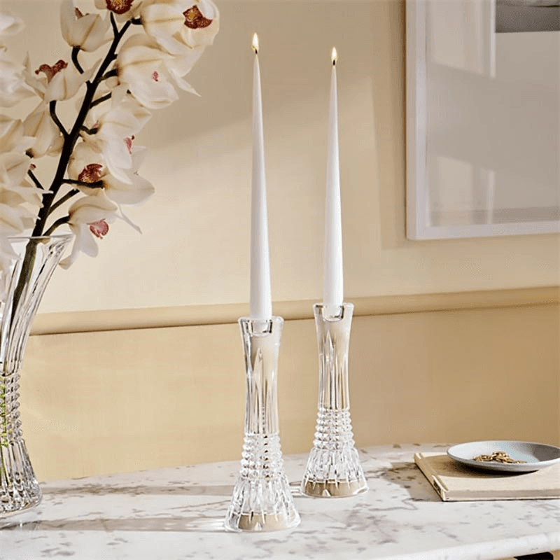 Lismore Diamond Set of 2 Candlesticks, 25cm, Clear