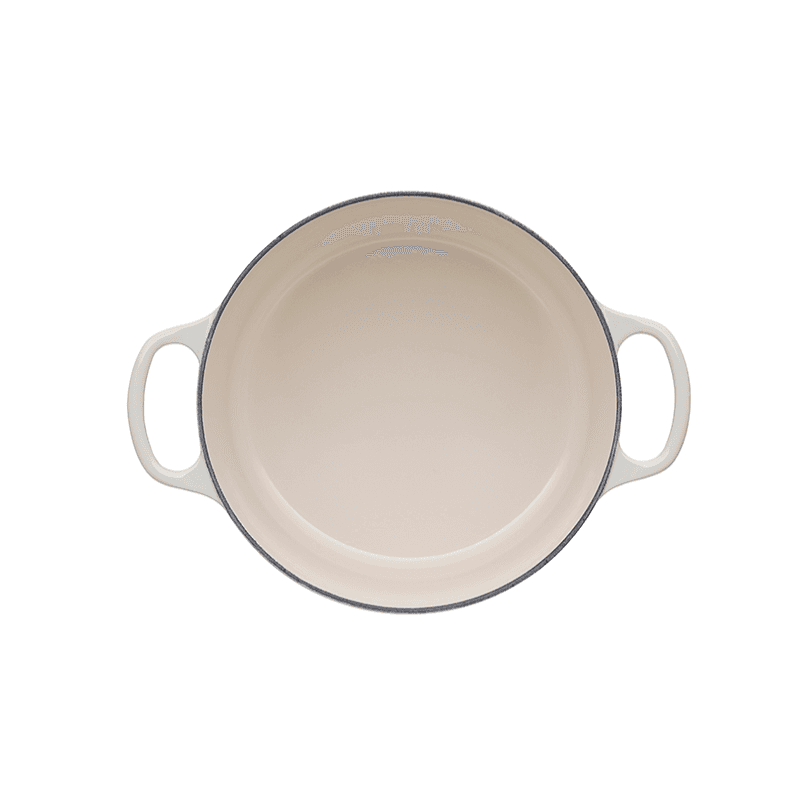 Signature Cast Iron Round Casserole, 24cm, Meringue