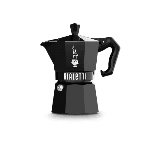 Image showing the Bialetti Moka Espresso Pot, 6 Cup Capacity, Black product.