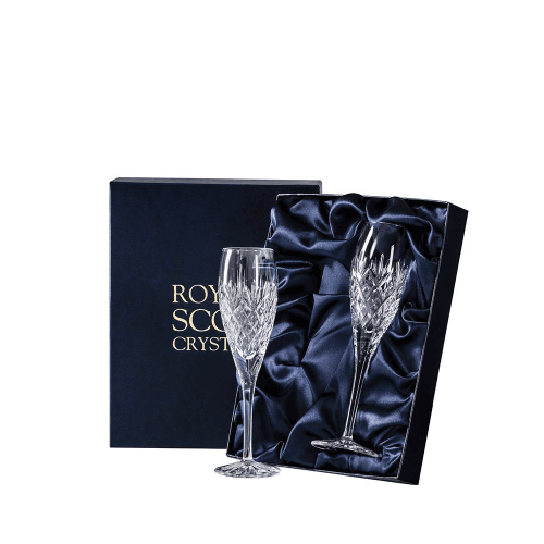 Image showing the Edinburgh Pair of champagne flutes product.