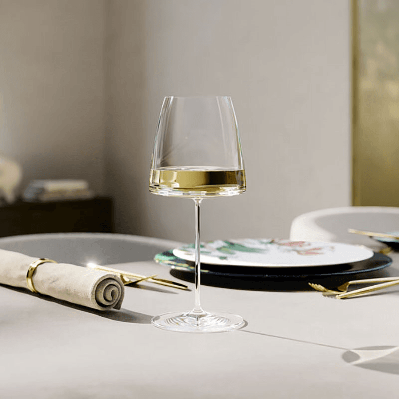 MetroChic Set of 2 White Wine Glasses, 125ml, Clear