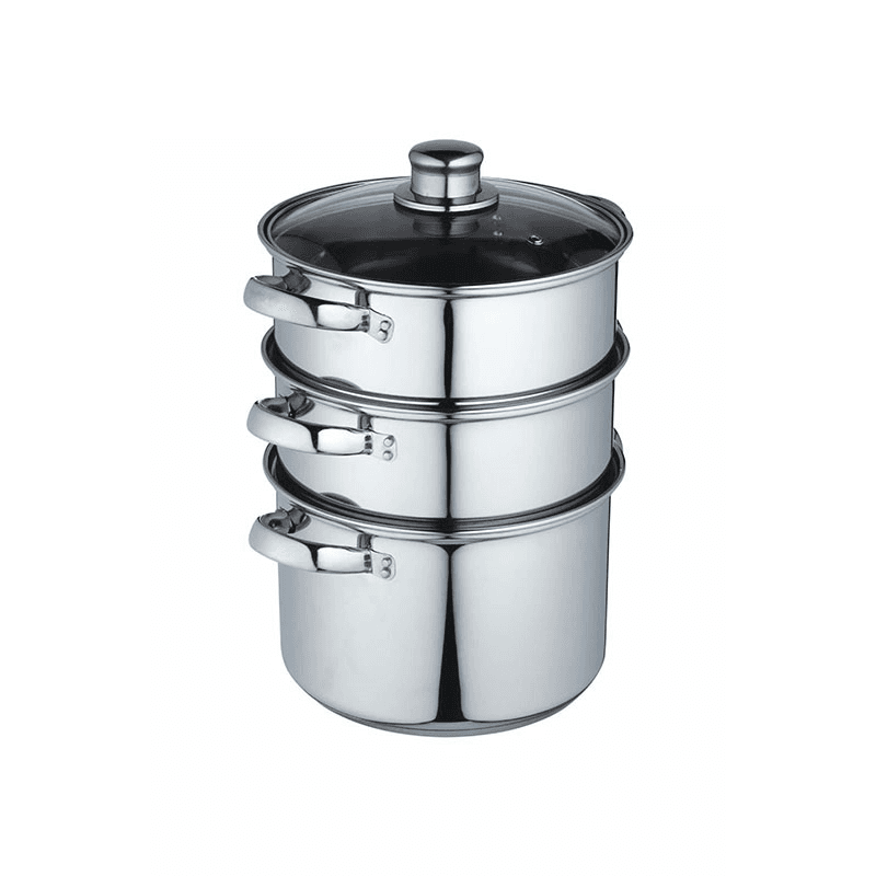 Steamer set 3 tier, 20cm, Stainless Steel