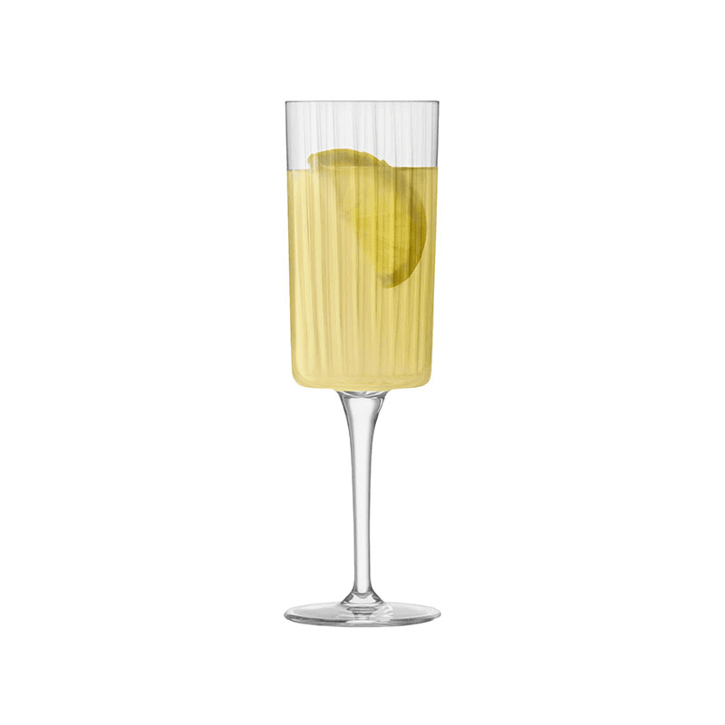 Gio Line Set of 4 Champagne Flutes, 210ml, Clear