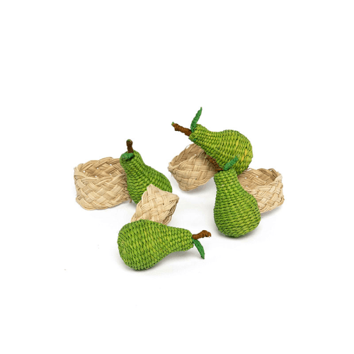 Image showing the Pear Set of 4 Napkin Rings product.