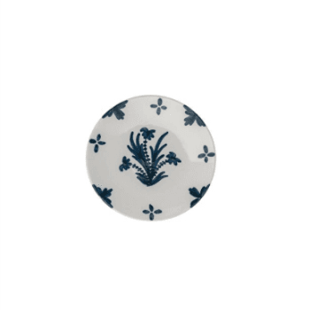 Plate, Summer Flower, Blue, Small, 17.5cm