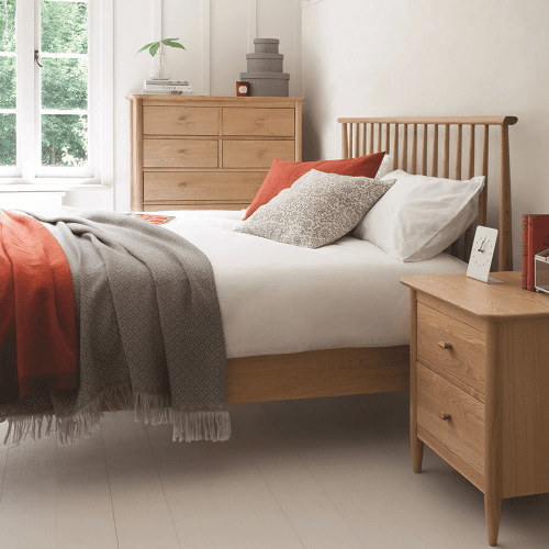 Image showing the Teramo Double bed, H110 x W150 x D204cm, Natural product.
