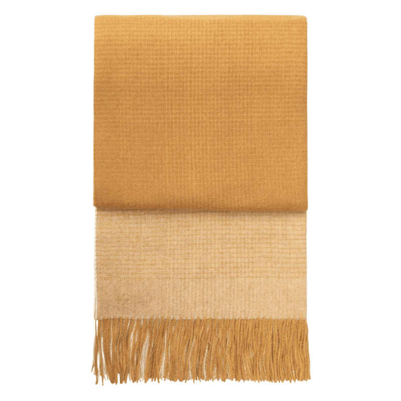 Horizon Throw, H200cm x W130cm, Yellow Ocher