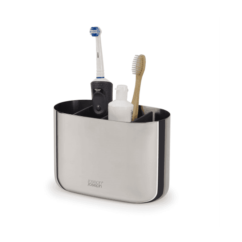 Image showing the EasyStore Luxe Toothbrush Caddy, Stainless Steel product.