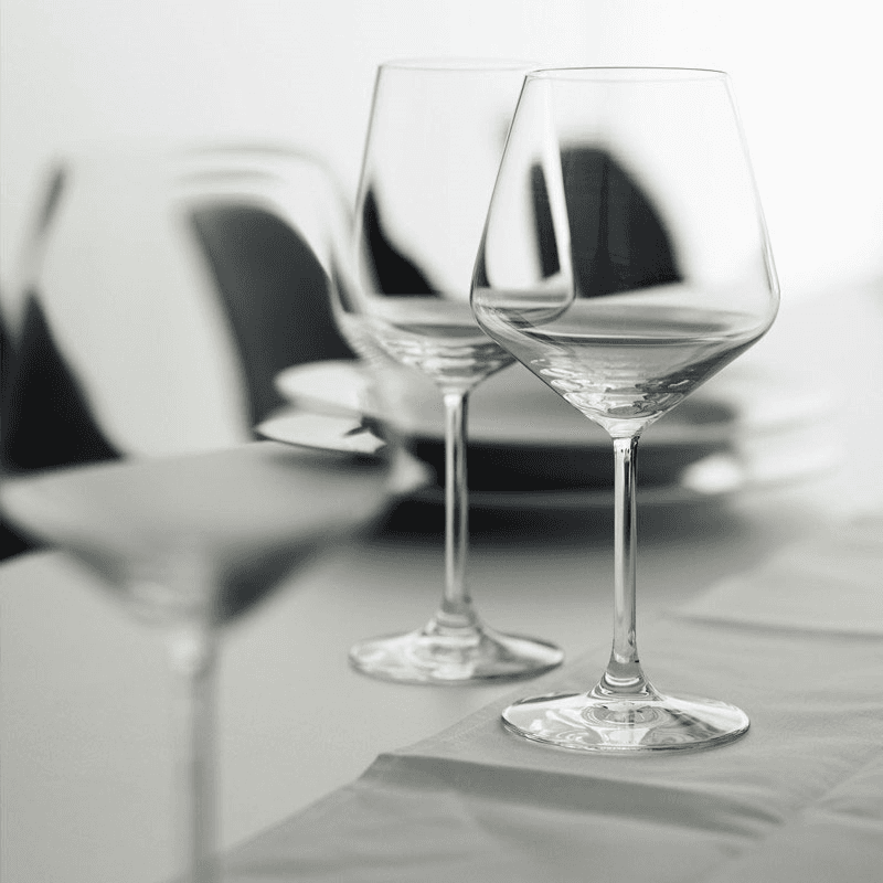 Style Set of 4 Red Wine Glasses, 630ml, Clear