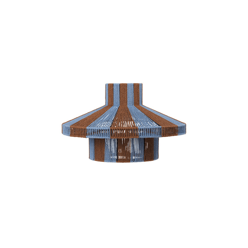 Diana Lampshade, D45 x H28cm, Caramel Brown & Serenity Light Blue