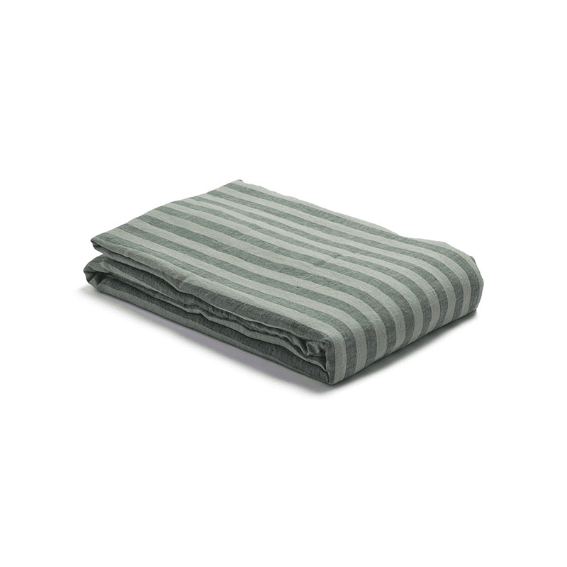 Pembroke Stripe Duvet Cover, King, Pine Green