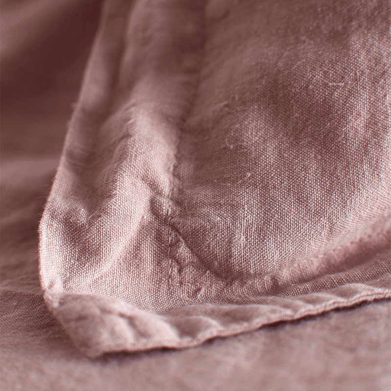 Linen Duvet Cover, King, Vintage Rose