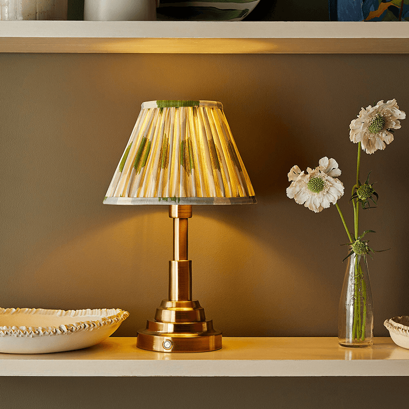 Ernest Rechargeable Table Lamp Base Only, H21cm x W11cm, Antique Brass