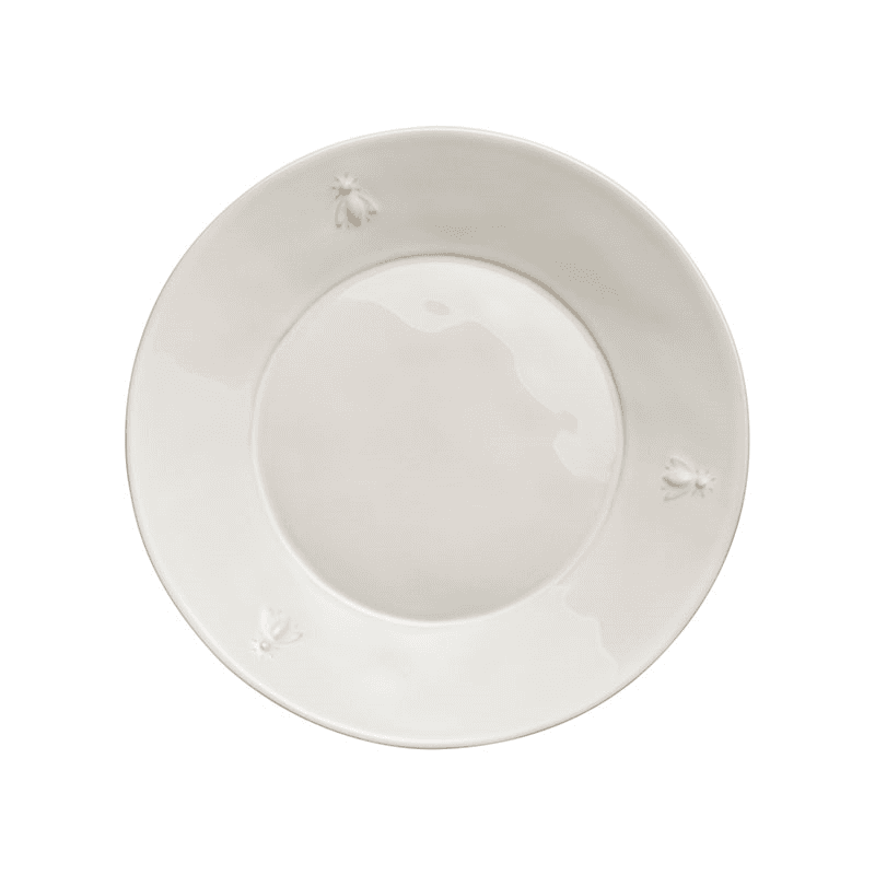 Bee Set of 4 Side Plates, D21cm, Cream